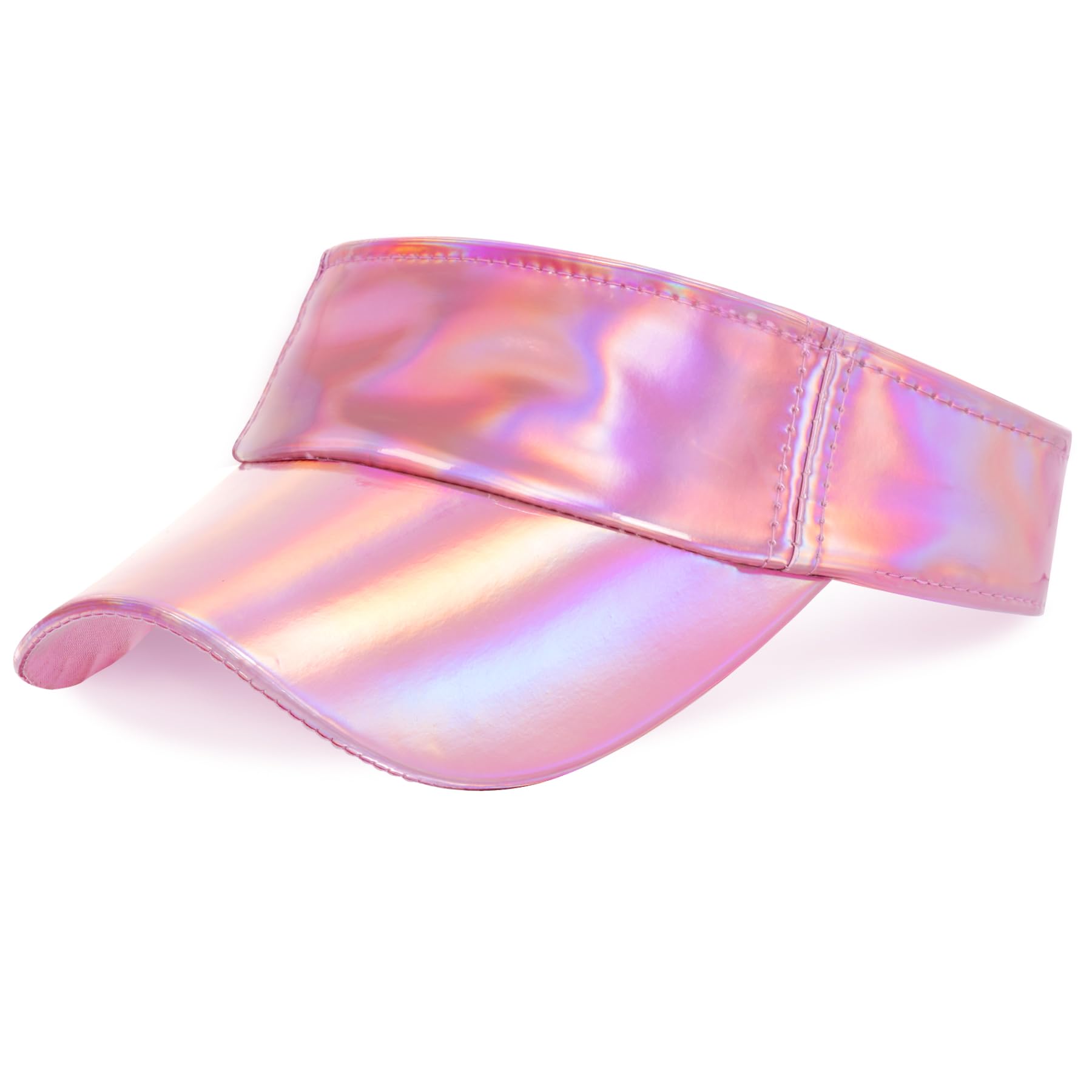 Photo 1 of Marrywindix 1 Piece of Pink Sport Wear Athletic Visor Sun Sports Visor Hat Laser Visor Adjustable Cap for Women and Men (One Size)