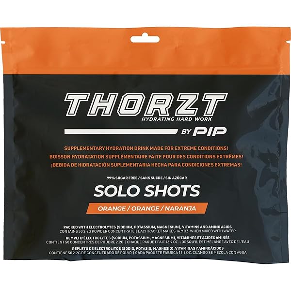 PIP THORZT ORANGE SOLO SHOTS, 50 CT, HYDRATION...