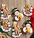 Bucilla Felt Applique Ornament Kit, 4.5 by 5.5-Inch, Forest Friends (Set of 6)