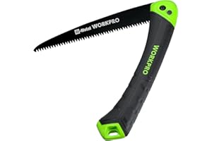 WORKPRO Folding Saw, Portable Hand Saw with 7 Inch Blade, Pruning Garden Saw with Triple Cut Teeth, Ideal for Trees Trimming 