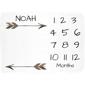 personalized milestone baby blanket