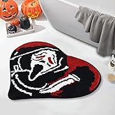 Vanleonet Bathroom Rugs Ghost Face Bath Mat Halloween Decorations Non Slip Absorbent Washable Doormat Horror Gothic Spooky Scream Skull Bathmat for Kitchen Living Room Bedroom 26”×22”