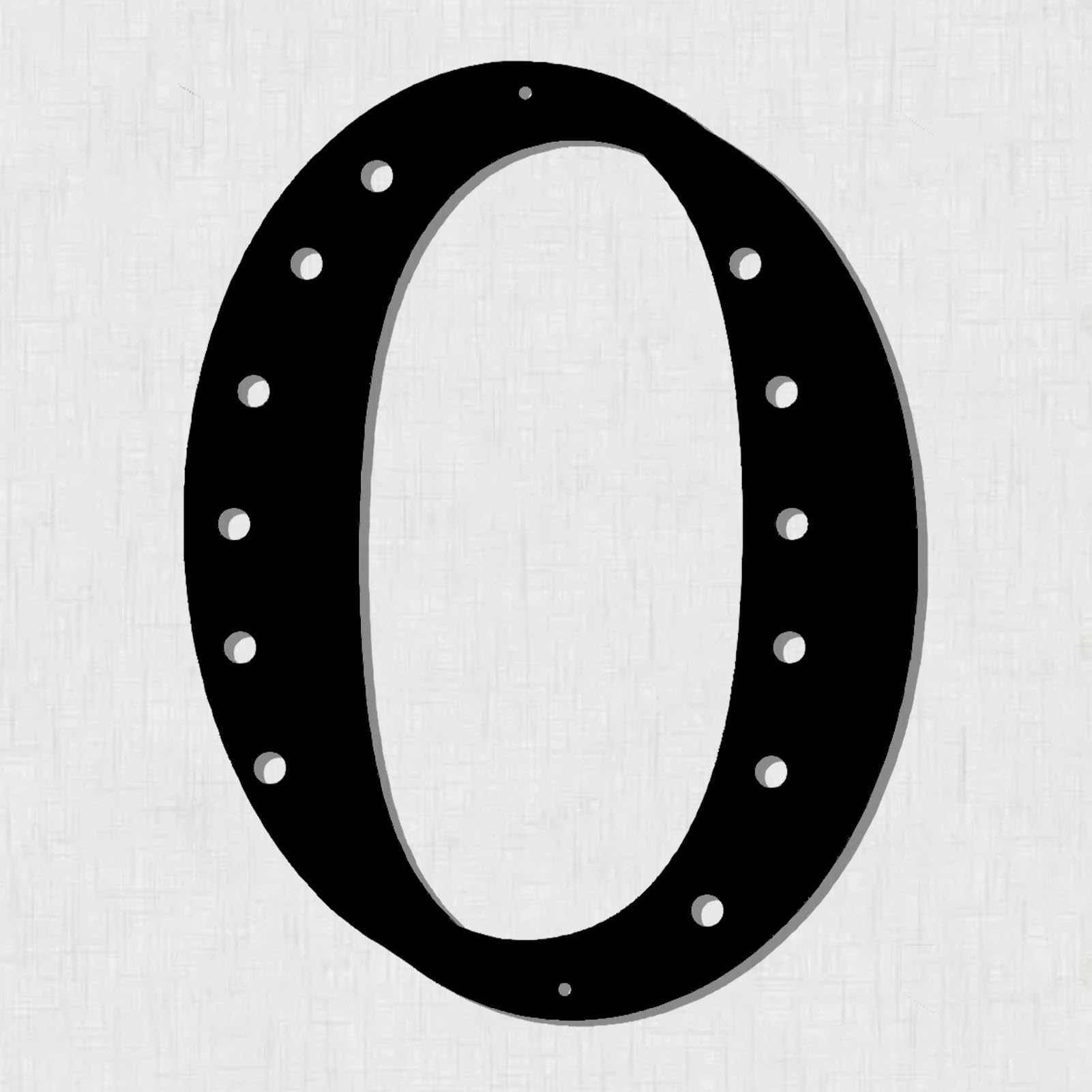 Resama 11'' Black Metal Letters for Wall Decor, Visual 3D Large Alphabet, Decorative Farmhouse Hanging Letter Sign for Living Room Bedroom Office Home Party (O)