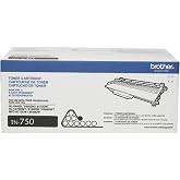 Brother Genuine High Yield Toner Cartridge, TN750, Replacement Black Toner, Page Yield Up to 8,000 Pages, Amazon Dash Replenishment Cartridge