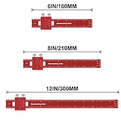 Violetfox Woodworking Ruler, 3Pcs Precision Pocket
