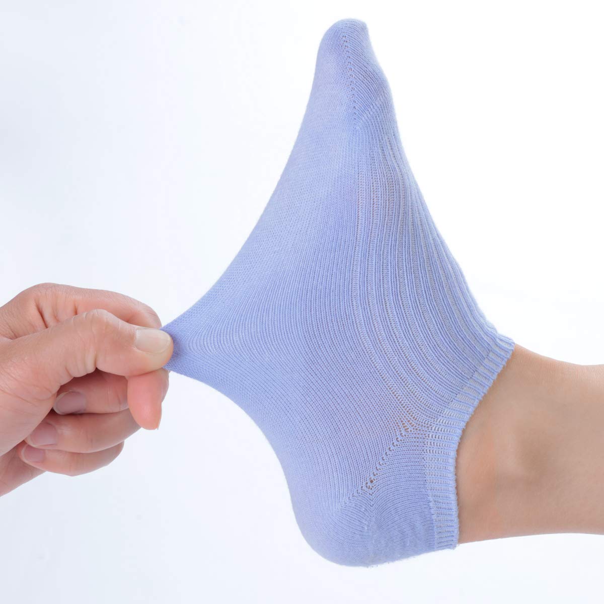 Casual No Show Socks Women Non Slip- Knitted Cotton Ankle Socks Invisible Sneakers Flat Liner Socks 6 Pairs