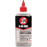 3-IN-ONE 100% Dry to Touch Dry Lube Drip Oil, 4 OZ | Reduce Friction &amp; Wear on Blades, Bits, Rollers, Tools &amp; Equipment, No-Residue to Prevent Sawdust, Dirt, and Grit Sticking