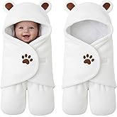 Lilian&Gema Swaddles for Newborns, Baby Swaddle Blanket for Newborn 0-4 Months, Cute Bear Swaddle Wrap for Baby Boys Girls, Plush Receiving Blankets for Newborn Registry