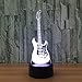 Cirkooh Electric Guitar 3D Optical Illusion Lamp 7 Colors Change Timing Remote Control and Touch Button LED Night Light Gifts Toys