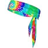 Sports Head Tie Westie Dogs Beach Summer Tropical Tie Sweatband Headband Men Women Elastic Bandana Adjustable Non-Slip Moisture Wicking for Running Football Yoga Workout Athletic Hair Ninja Head Band