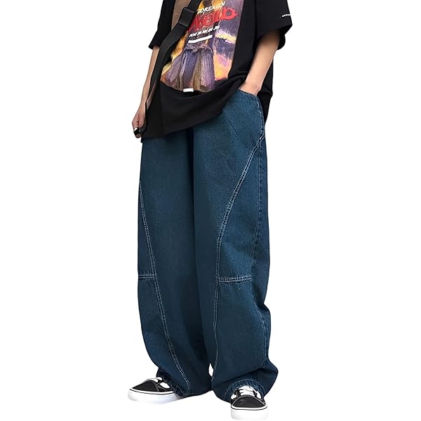 Y2K Baggy Jeans Women's Grunge Wide Leg Denim Pants Emo Goth