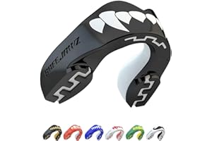 SafeJawz Sports Mouthguard, Dual Layer Premium Mouth Guard with Case for Basketball, Lacrosse, Football, Martial Arts, Hockey, Wrestling, Ice Hockey and All Contact Sports