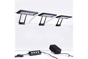 hygger Clip On Aquarium LED Light with Multi-Channel Controller, Fish Tank Light 24/7 Lighting Sunrise-Daylight-Moonlight and DIY Mode, Adjustable Timer/Brightness Light 7 Colors for Freshwater (3)