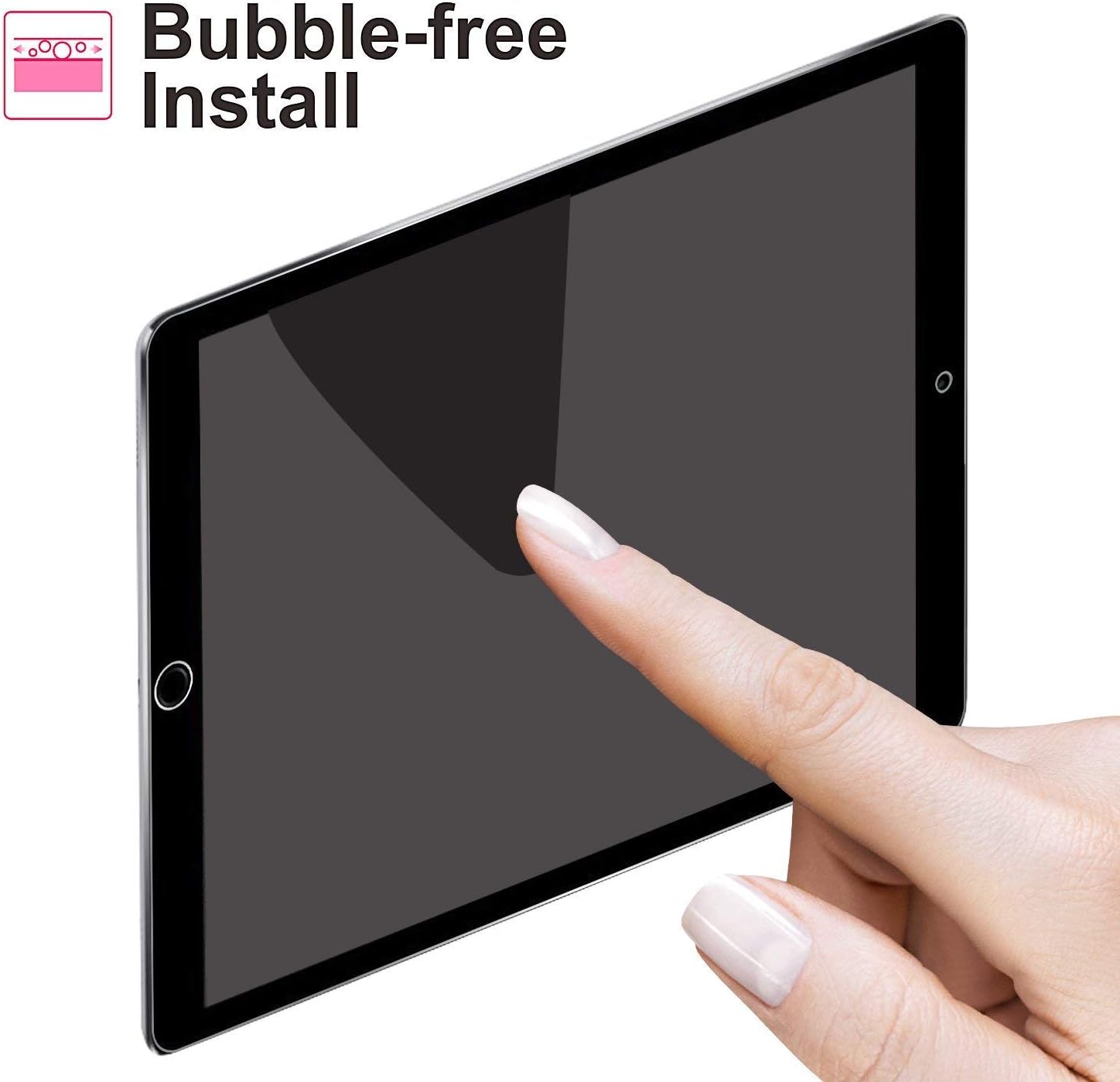[2 Pack] iPad 10.2 Inch (7th Generation / 8th Generation) Screen Protector [ Tempered Glass ] [ Bubble-Free ] [ Anti-Scratch ], Support Apple Pencil for New iPad 8th Gen 2020 / iPad 7th Gen 2019