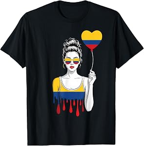 Colombia Flag Colombian Pride Colombian Flag Colombian Roots T-Shirt