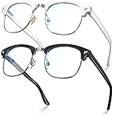 VISOONE Lightweight Blue Light Blocking Glasses Square with Anti Computer Glare for Gaming Men and Women MONTANA