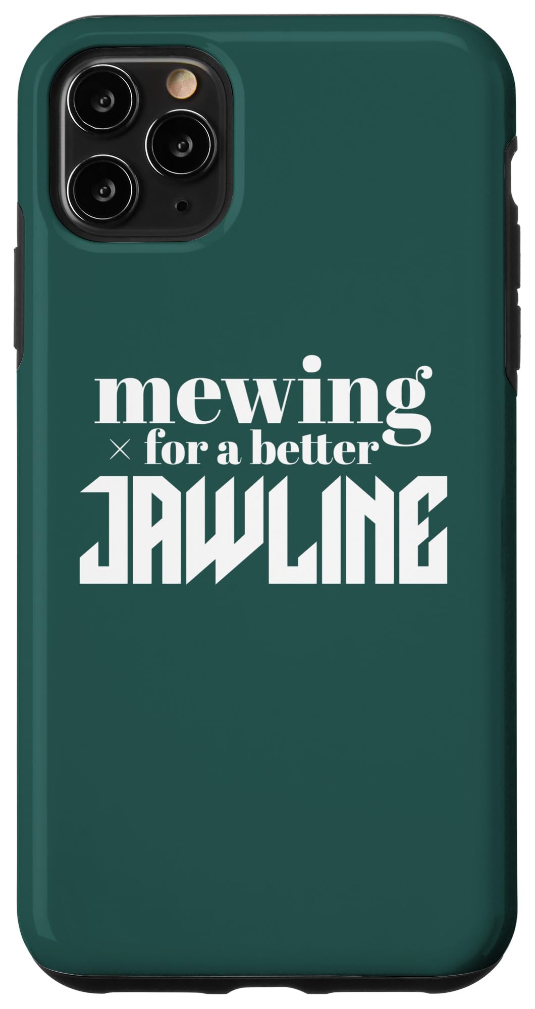 iPhone 11 Pro Max Mewing for better jawline Funny Sarcastic Alpha Male Man Case