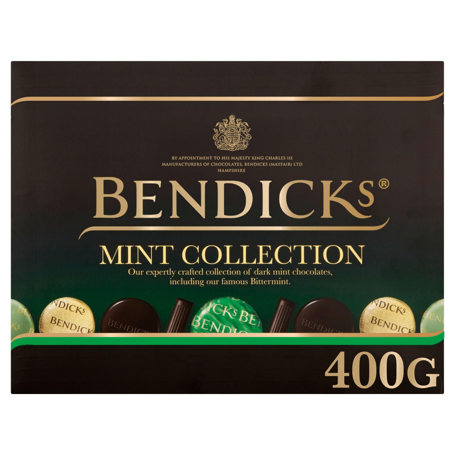 Bendicks Dark Chocolate Mint Collection, Premium Vegan Chocolate Mint Assortment, 400 g (Pack of 1)