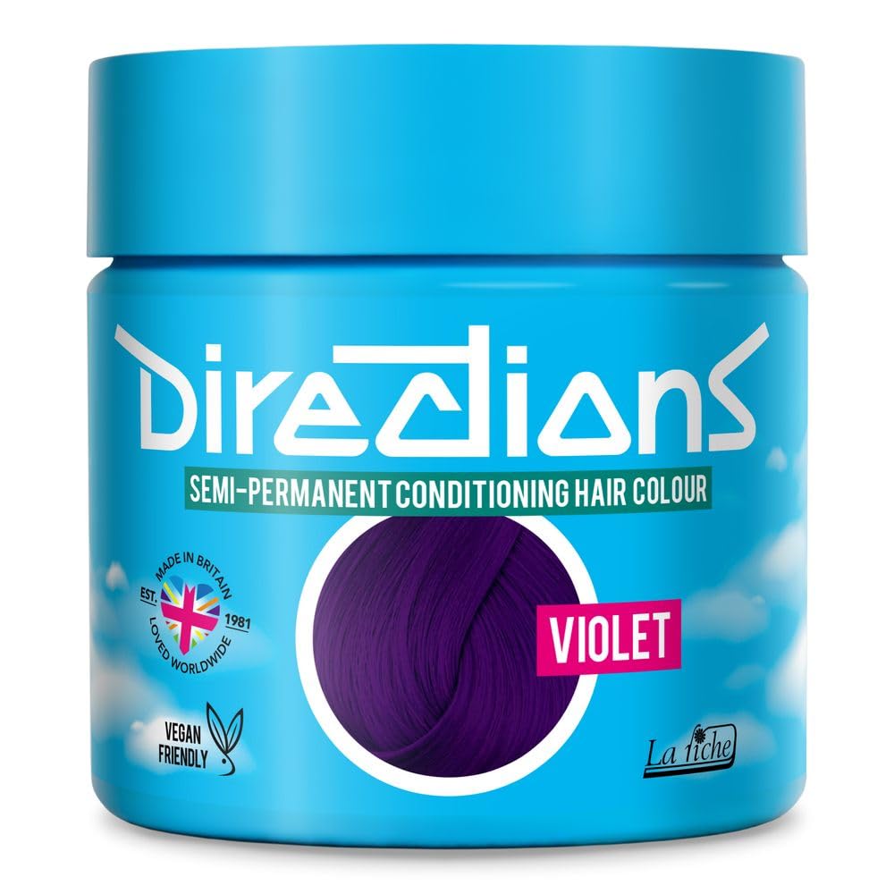 DIRECTIONS Violet Semi-Permanent Hair Colour - 88ml Tub