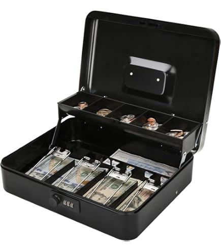 Amazon.com: Sparco Combination Lock Cash Box, Steel, 11-1/2