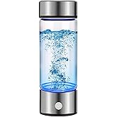 Hydrogen Water Bottle Generator with SPE pem Technology for Improved Quality in 3 Minutes, Perfect for Travel, Includes Zero Water Filter and cat Water Fountain Filter