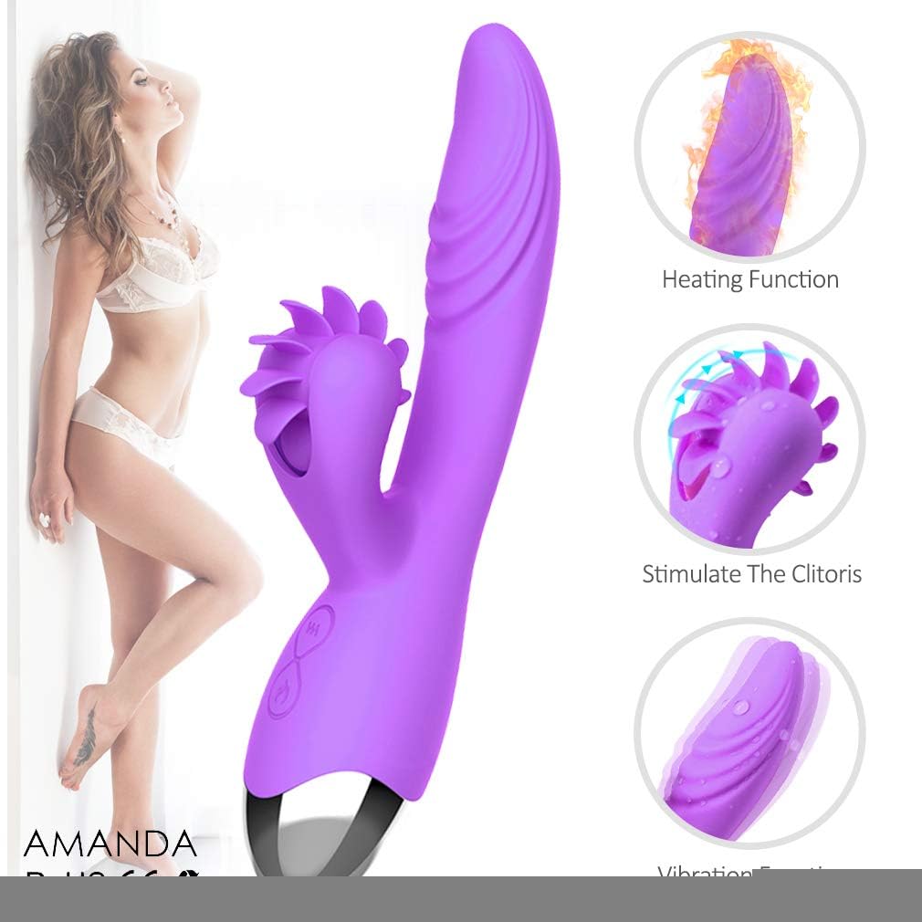 ggff 7 Soft & High Sucking and 7 Licking Clitorial Massaging Toy for Clitorials Sucking Stimulator Vibrate Toys for Women Oral Tongue Simulation, Waterproof Strong Suction Wand Handheld
