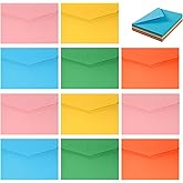 Small Colorful Envelopes Envelope Mini Envelopes 4.53 × 3.15 Inches for Wedding Invitations Greeting Cards 50 Pcs(5 Assorted 