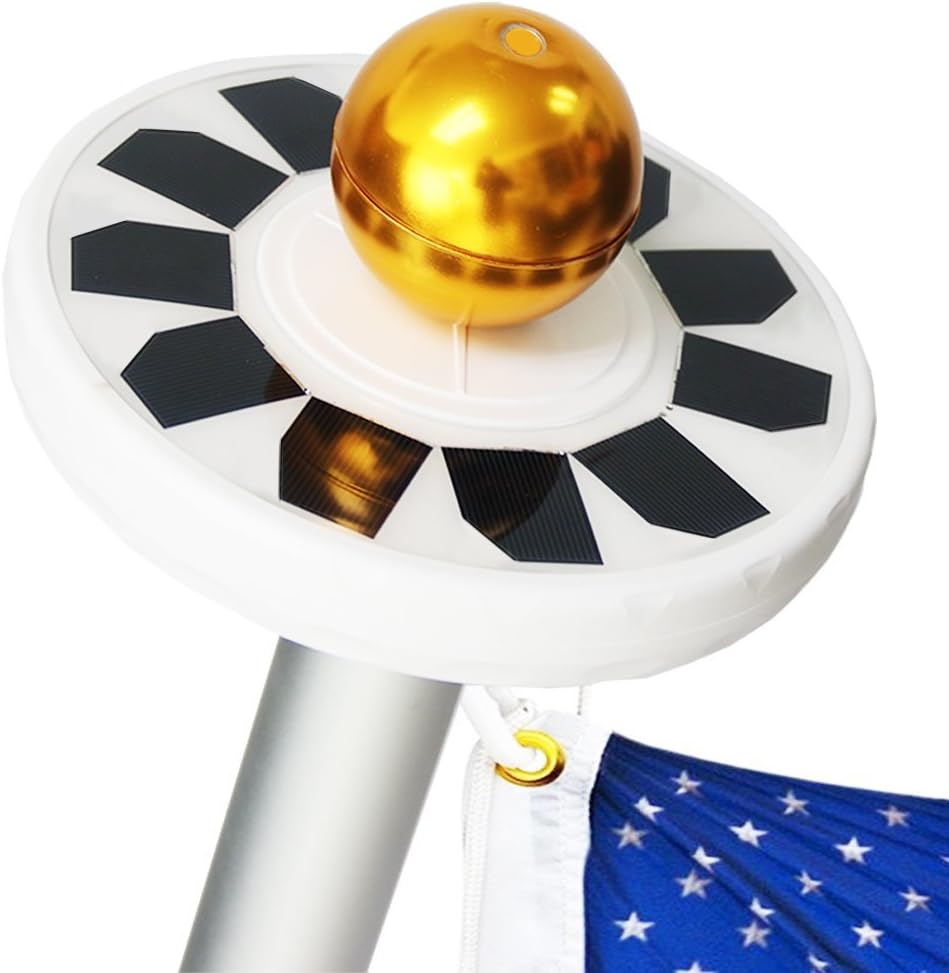 Mekar 30 LED Solar Flag Pole Lights Flagpole Downlight