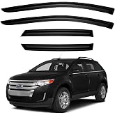 Window Visors Rain Guards for 2007-2014 Ford Edge | Out-Channel Window Vent Wind Deflectors Visors Shades Protectors for 2007-2015 Lincoln MKX &amp; 07-14 Ford Edge