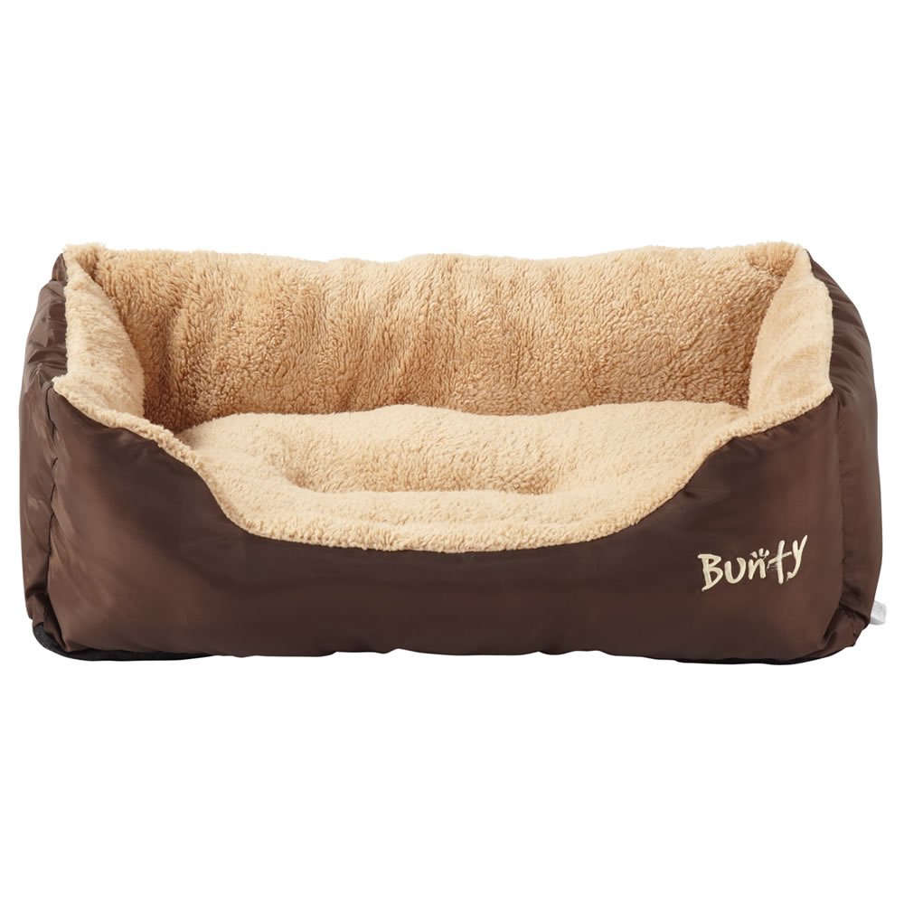 Bunty Deluxe Soft Washable Dog Pet Warm Basket Bed Cushion with Fleece Lining - Made in the UK - Brown XX-Large