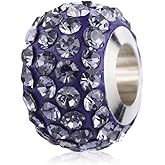 SBI Jewelry Murano Glass Charm for Bracelets Blue White Purple Spacer Charm Gift jewelry for Birthday Mother's Day