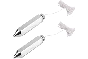 2pcs Hexagon Steel Plumb Bob, Plumb Bob with 4m/13.12ft String Building Verticality Measuring Tool for Construction Workers