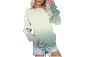 Ceboyel Long Sleeve Shirts For Women Crewneck Sweatshirt Pullover Casual Long Sleeve Tops Trendy Loose Fit Fall Clothing 2023