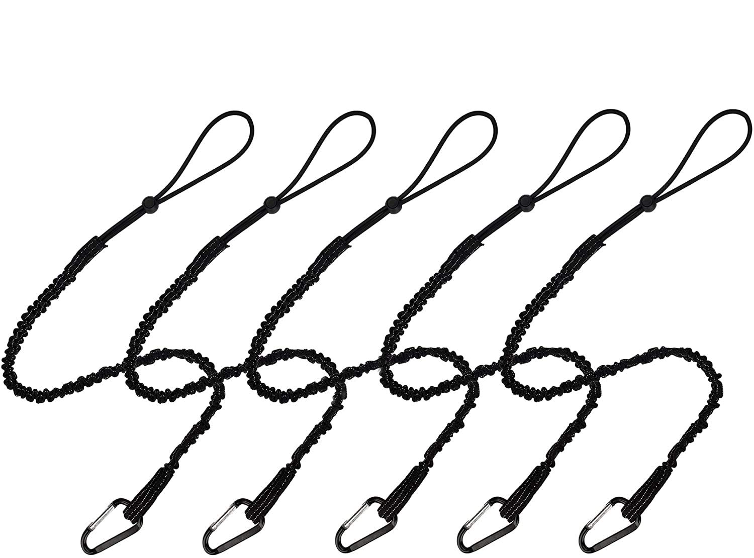 BESNIN Tool Lanyard 30Ib Weight Limit 5pcs Safety Lanyard Adjustable Loop End for Working Tools