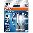 Osram XENARC® Cool Blue® Intense D2S, +150% More Brightness, Up to 6,200K, Xenon Headlight Lamp, LED Look, Hanging Folding Box (2 Lamps)