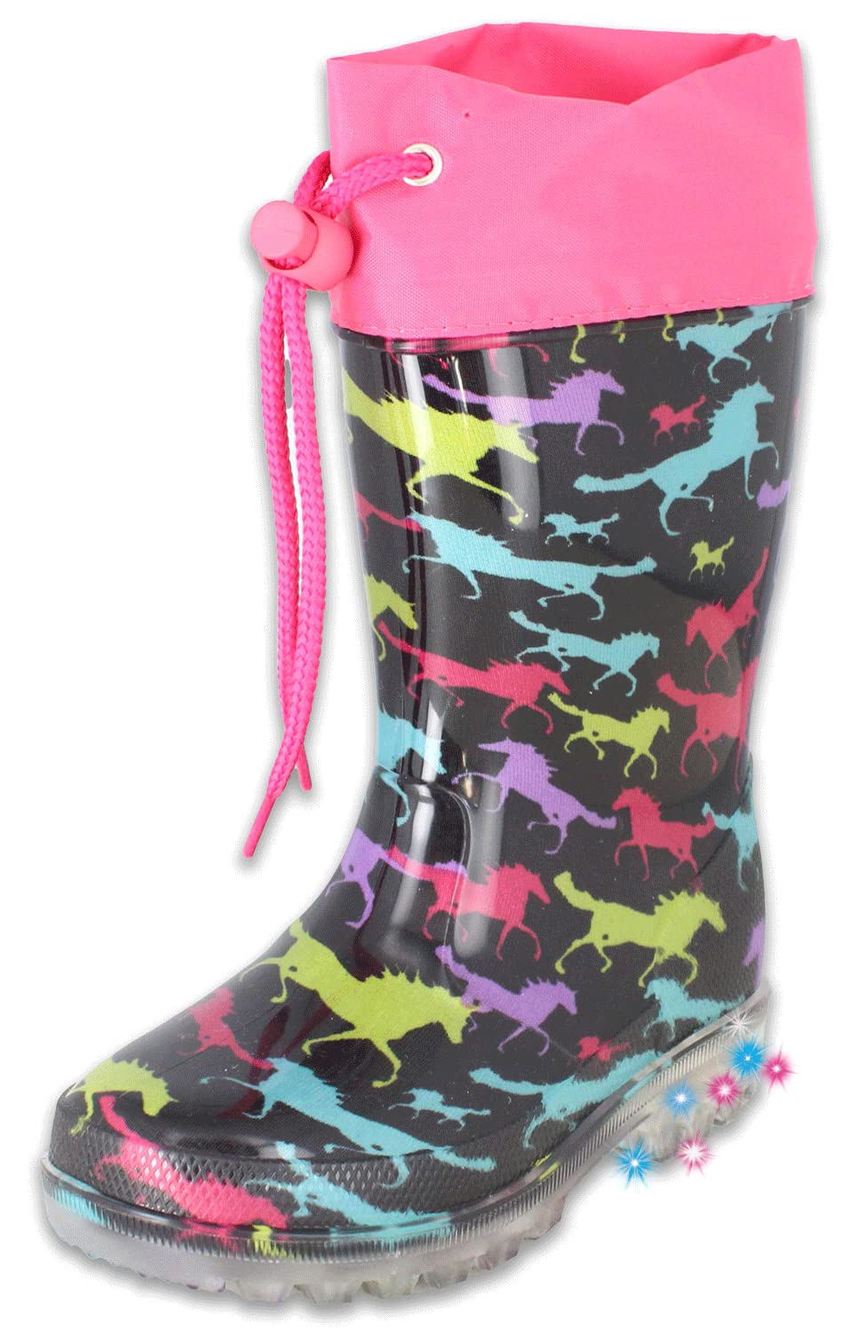 Beck Girl's Blinking Horses rain boat, Multicolor, 11 UK Child