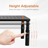 GRIFEMA Monitor Stand Riser 3 Height Adjustable Mesh Platform 20kg Black view 4