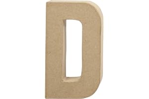 Creativ 26603 20.5 cm 1-Piece Papier Mache Letter D, Beige