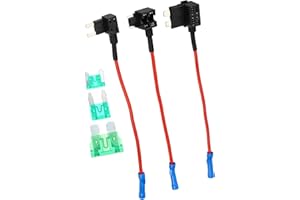 REPAIROCK 1 Set Universal 3pcs Car Fuse Tap Add a Circuit Adapter 12V with 3pcs 30A Standard Mini Low Profile Mini Blade Type Fuse Auto Replacement Parts