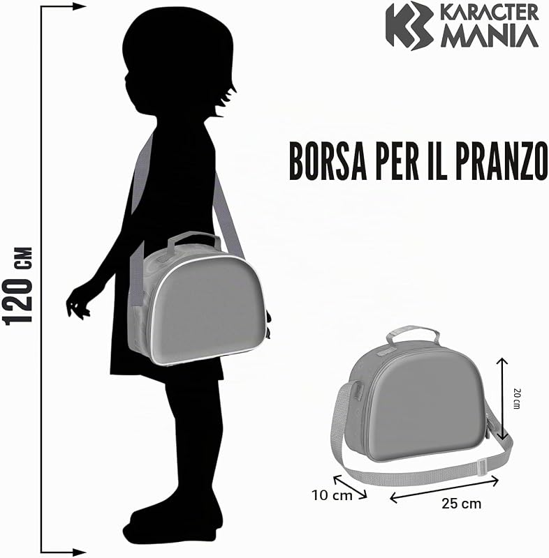 Topolino Scooter-Borsa Porta Merenda 3D, Blu, 26 x 20 cm