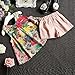 TIFENNY Girls Outfit Clothes Floral Vest T-Shirt+Shorts Pants Set, Clearance! Green