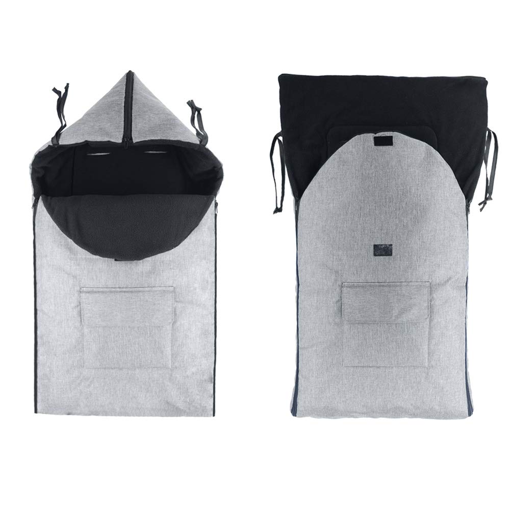 JFBABY Universal Outdoor Stroller Sleeping Bag, Stroller Bunting Bag Cold Weather, Universal 3 in 1 Stroller Annex Mat, Toddler Footmuff Detachable (Grey) : Baby