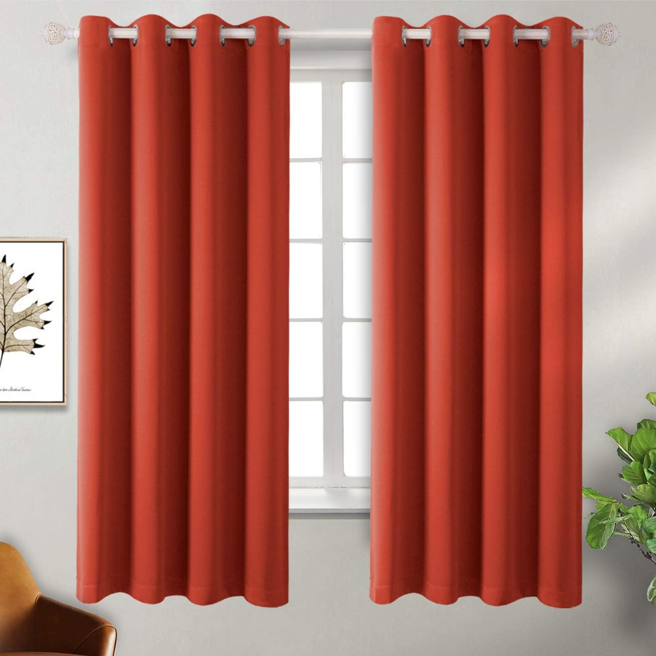 Best kitchen curtains with grommets green or orange