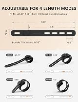 Lamicall 10Pack Silicone Cable Ties Reusable Washable with Lock Buckle view 5