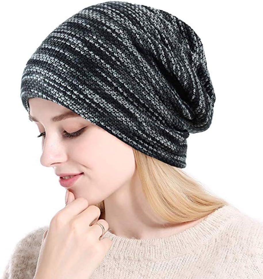 Womens Knitted Beanie Thicken Fleece Lining Hat Winter Skull Cap for Lady Ladies Knit Slouch Winter Hat/Beanie