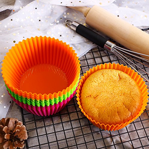 Webake Silicone Baking Cups 4.3 Inch Jumbo Reusable Cupcake Liners Mold