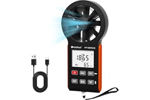 H HOLDPEAK HOLDPEAK Handheld Anemometer, Digital Wind Speed Meter for HVAC, Drone Flying, Sailing & Weather Monitoring, Portable Air Flow Tester with Backlight, Rechargeable Battery, and Auto Shut-Off