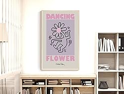 Nationcog Pink Flower Dancing Print Poster Danish