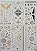 DaLin 6 Sheets Gold Silver and Black Body Temporary Metallic Tattoos Jewelry, Angel Wings, Cross Necklace, Earrins, Snake, Feather, Arrows and more