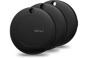 MiLi 3 Pack Key Finder Luggage Tracker, Play Sound & Direction, Works with Apple Find My(iOS Only, Android not Supported) Por